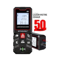 50 Metre Yüksek Hassasiyet Lazer Metre Ölçer Lcd Dijital Ekran Su Terazili Lazermetre
