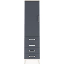 Arges Dolap 2 Raflı 4 Çekmeceli Tek Kapaklı 44x30x182 Aytaşı-antrasit Aytası