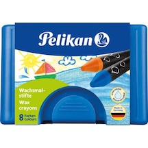 Pelikan Wax Crayons 8'li Sulandırılabilir Mum Boya Plastik Kutulu