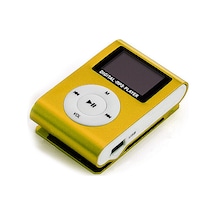 Gajeena Metal Gövde Mini Lcdlı Taşınabilir Mp3 Çalar, 32gb Tf Kart Desteği, 3.5mm Kulaklık Jacki, Sırt Klipsi Altın