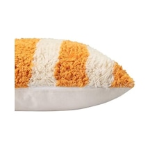 Pop Stripe Dokuma Yastık Hardal 45x45cm Abanoz