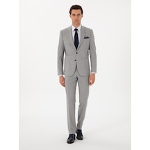 Cacharel Açık Gri Slim Fit Yün Takım Elbise Cacharel Açık Gri Slim Fit Yün Takım Elbise