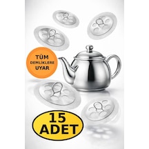 15 Adet Paslanmaz Çelik Çaydanlık İçi Çay Süzgeci Demlik Süzgeç Söktak Paslanmaz Çelik Diğer