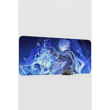Flins Genshin Impact Anime Oyuncu V1 - 90x40 Xxl Gaming Mouse Pad Fare Altlığı