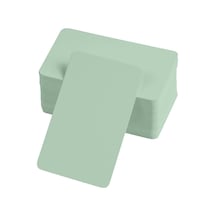 Boş Kelime Kartları 5x8 Cm - 50 Adet Oval Kenarlı / Tabu & Not Kartları - Yeşil Diğer