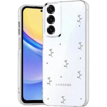 Newface Samsung Galaxy S25 Plus Fiyonk Desenli Kapak - Desen 4 Beyaz