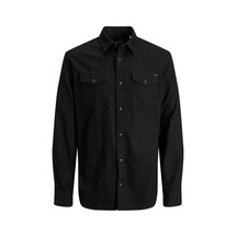 Jack & Jones Jack&jones 12138115 Jjesherıdan Shırt L/s Black Denım Erkek Gömlek Siyah