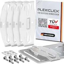 Plexiclick Görünmez Oto Plaka Tutucu Yeni Nesil, Reklamsız, Hayalet Plakalık