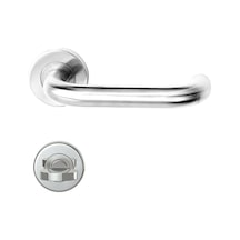 Condı 803 Saten Krom Rozetlı Kapı Kolu Saten Rozetli Wc Tk