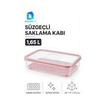 Fresh Süzgeçli Saklama Kabı 1,65 L Kapaklı Plastik Gıda Düzenleyici Çok Renkli