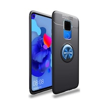 Huawei Mate 30 Lite Kılıf Yüzüklü Kamera Korumalı Range Ring Silikon Kılıf