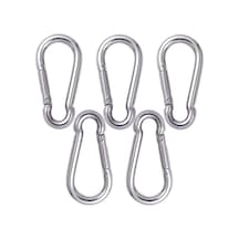 8mm Düz Yaylı Galvanizli Karabina 5 Adet