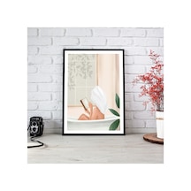 Tek Parça Çerçeve Görünümlü Ahşap Mdf Poster Tablo Wm Tek0394 Mdf Krem Çerçevesiz