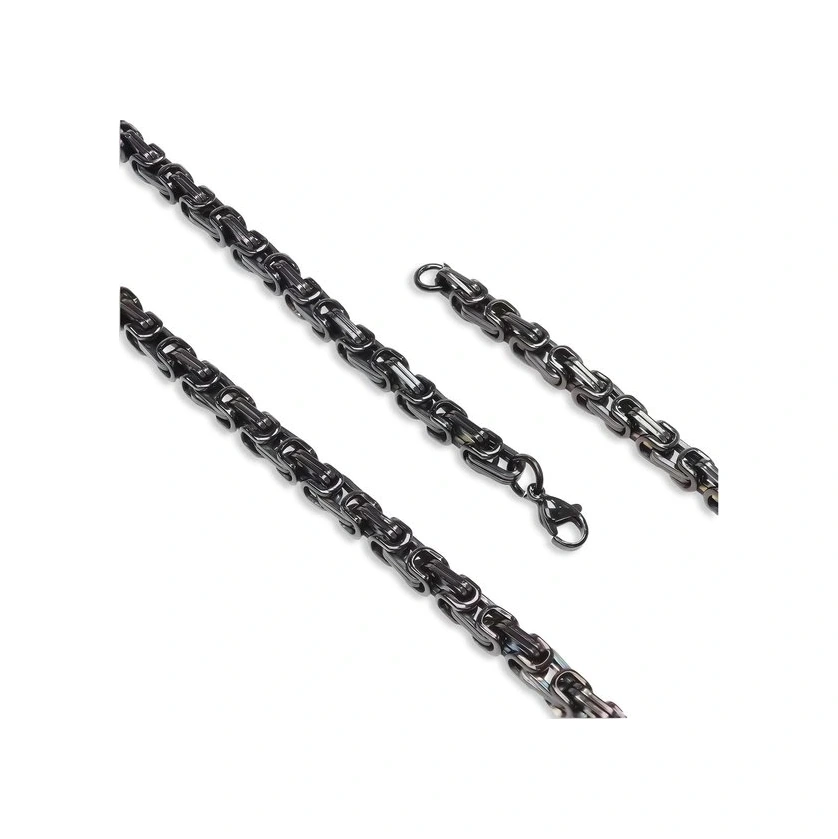 Moncuk Design Kral Erkek Çelik Kolye 5mm 33514p6d80 Siyah