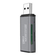 Ads-105 Usb 3.0 Hızlı Card Reader Sd/tf Hafıza Kart Okuyucu- 5775 Gri
