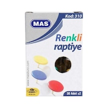 Pvc Kaplı Karışık Renkli Raptiye Kod: 310