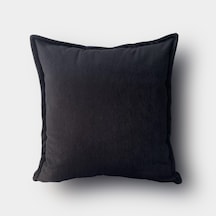 "black" Dokulu Düz Kırlent Kılıfı - 45x45 Siyah