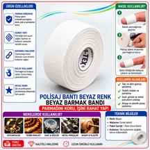 Polisaj Bantı Beyaz - Beyaz Barmak Bandı