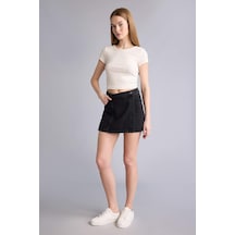 Defacto Normal Bel Jean Şort H0633ax26smnm40 Siyah-nm40