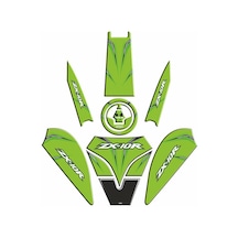 Kawasaki Zx10r Uyumlu Yeşil Tank Pad Set