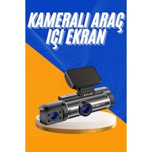 Muratech Araç Kamerası Black Box Çift Kameralı Ekranlı Full Hd Sürüş Kamerası