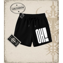 Tarzsokak Gotik & Grunge Streetwear Oh Unisex Şort Siyah