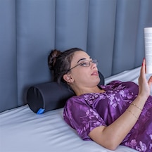 SimpleThePillow Silindir Visco Yastık Boyun Bel Bacak İçin Çok Amaçlı Kullanım Yastığı 46*14