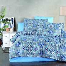 Maxstyle Saten Deluxe Tatyana Double Nevresim Takımı Mavi