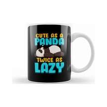Cute As A Panda & Twice As Lazy Sleeping Panda Kupa Bardak Porselen Karışık
