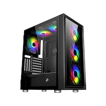 1st Player Ar7-g Siyah 750w 80+ Sılver Atx 3.1 Argb 4x12cm Fan Temperli Cam Usb 3.0 Atx Kasa