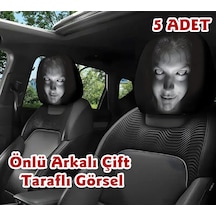Korkunç Kız Çift Taraflı Dekoratif Oto Başlık Kılıfı/Maske 5'li