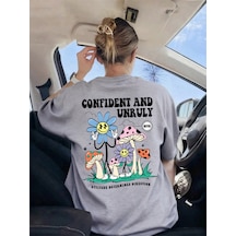 Noıssey Urban Pop Graphic Kadın Tişört Koleksiyonukod 5612 Gri