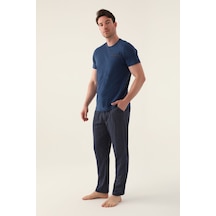 Arnetta Detail Koyu İndigo Erkek Pijama Takımı 5274-42761 İndigo