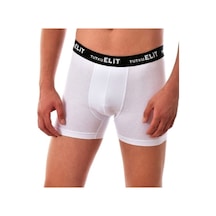 Tutku Elit Modal Elastan Spor Boxer Elt-1252 6'lı Paket Beyaz