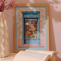 Deco Flower Cafe Duvar Panosu - Renkli - 30x40 Cm Standart