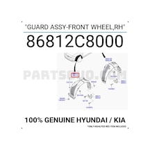 Hyundai İ20 2015-2018 Ön Çamurluk Davlumbazı Sağ Oem No: 86812-c8000