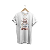 Holy Baskılı Beyaz T-shirt Beyaz