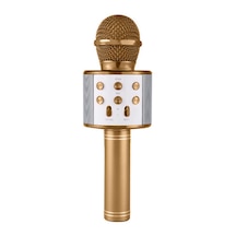Ws 858 Karaoke Mikrofon Bluetooth Hoparlör Altın