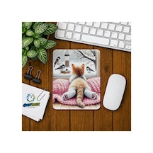 Camdaki Kedi Baskılı Oyuncu Mousepad 046