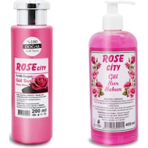 Rosecity Doğal Gül Suyu 200 ML + Rosecity Gül Özlü Sıvı Sabun 400 ML