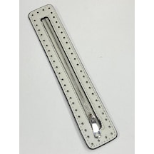 Karantuhafiye Derili Fermuar / Çanta Fermuarı / Kalın Deri Kapak Fermuar 30 Cm Kremgümüş Kremgümüş Çok Renkli