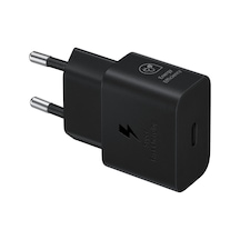 Lexroo Hızlı Şarj Adaptörü, Enerji Tasarruflu Şarj Cihazı, Usb-c Veri Kablosu, 25 Watt, Siyah Standart