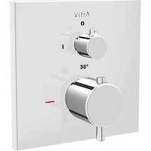 Square Ankastre Termostatik Banyo Bataryası A42668 Krom