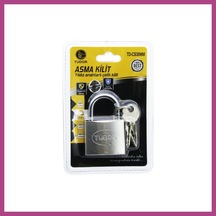 Gees Global Çelik Asma Kilit 38mm Kısa Kanca Yıldız Ve Çivi Anahtarlı Gbzs