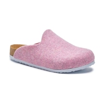 Comfortfusse Favor - Erkek Ortopedik Yün Keçe Sabo Ev Terliği Pembe Yün
