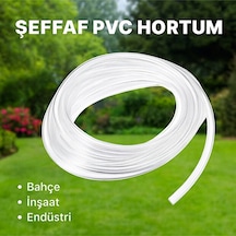 Dyzer Şeffaf Pvc Hortum Özel Üretim 10x12 İç Çap: 10 Mm Dış Çap: 12 Mm -- 15 Metre