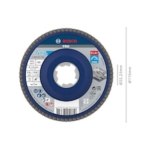 Professional Accessories 115 Mm X-lock Yelpaze Taşlama Diski Bfm Fibertragp