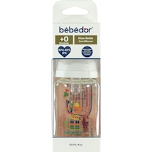 Yavaş Akış Silikon Emzikli Cam Biberon 125 Ml Beyaz