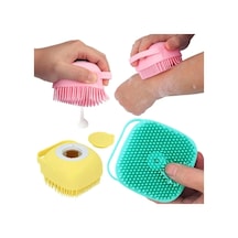 Enfein Profesyonel 80ml Hazneli Banyo Kesesi Her Eve Lazım Masaj Fonksiyonlu Tüm Ciltler İçin Banyo Lifi Kese Sırt Kesesi Hazneli Silikon Lif Pembe