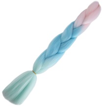 Afrika Örgülük Ombreli Sentetik Saç 100 Gr. - Soft Pembe / Soft Mavi / Soft Yeşil